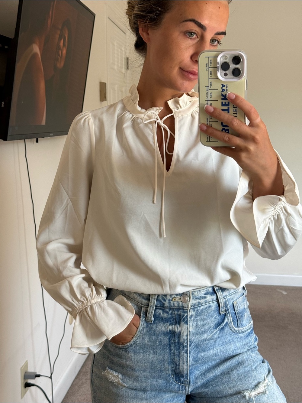 Jcrew silky prairie girl blouse size small - Picture 4 of 7
